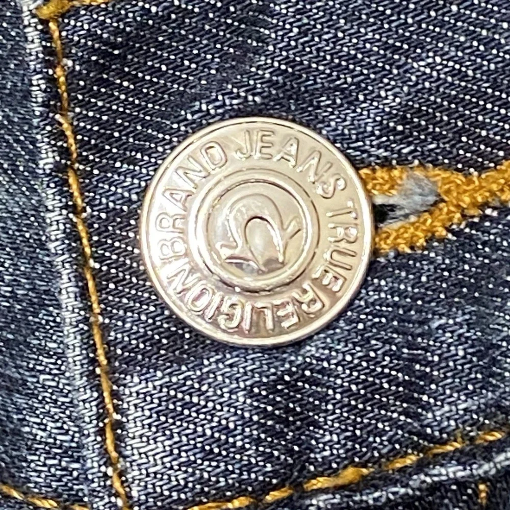 True Religion World Tour Men's Straight Jeans Sz 32 Fits 34/33